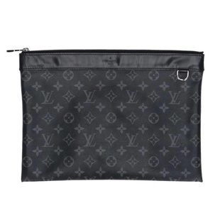 Louis Vuitton Pochette Eclipse Bag Black